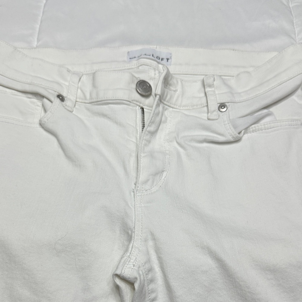 LOFT Women's Modern Skinny White Jeans